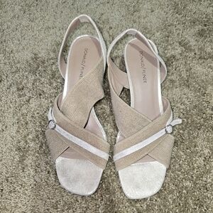 Donald Pliner Radly Linen Dress Sandals women's 9